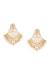 Kicky & Perky_Gold Plated Kundan Pearl Chandelier Earrings _Online_at_Aza_Fashions