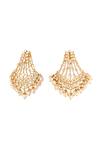 Buy_Kicky & Perky_Gold Plated Kundan Pearl Chandelier Earrings 