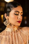 Buy_Kicky & Perky_Gold Plated Kundan Pearl Chandelier Earrings _at_Aza_Fashions