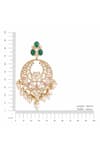 Buy_Kicky & Perky_Gold Plated Pearl And Stone Chandbalis _Online_at_Aza_Fashions