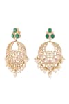 Buy_Kicky & Perky_Gold Plated Pearl And Stone Chandbalis 