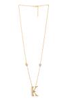 Kicky & Perky_Gold Plated Stone Pearl Alphabet K Pendant Necklace _Online_at_Aza_Fashions