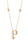 Buy_Kicky & Perky_Gold Plated Pendant Necklace With Pearl And Stone _Online_at_Aza_Fashions