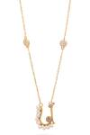 Shop_Kicky & Perky_Gold Plated U Shaped Pendant Necklace _Online_at_Aza_Fashions