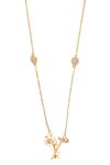 Buy_Kicky & Perky_Gold Plated Stone Y Shaped Pendant Necklace _Online_at_Aza_Fashions
