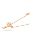 Shop_Kicky & Perky_Gold Plated Stone Y Shaped Pendant Necklace _Online_at_Aza_Fashions