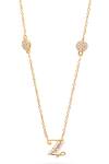 Shop_Kicky & Perky_Gold Plated Z Shaped Pendant Necklace _Online_at_Aza_Fashions