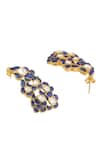 Buy_Kicky & Perky_Gold Plated Stones Embellished Floral Cutwork Earrings _Online_at_Aza_Fashions