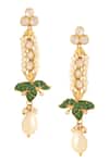 Buy_Kicky & Perky_Gold Plated Stones, Beads Floral Pendant Necklace And Earring Set 