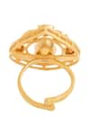 Buy_Kicky & Perky_Gold Plated Stones Embellished Cutwork Ring _Online_at_Aza_Fashions