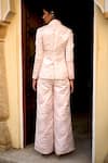 Shop_Dash and Dot_Pink 100% Polyester Woven Floral Shawl Collar Blazer _at_Aza_Fashions