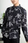 Buy_Lacquer Embassy_Black Cotton Gingham Print Shirt _Online_at_Aza_Fashions