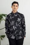 Buy_Lacquer Embassy_Black Cotton Gingham Print Shirt _at_Aza_Fashions