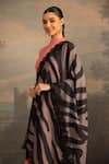 Shop_Modarta_Black Animal Print Lace Shawl _Online_at_Aza_Fashions