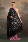 Buy_MODARTA_Black Dori Embroidered Shawl _at_Aza_Fashions