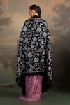 Shop_MODARTA_Black Dori Embroidered Shawl _at_Aza_Fashions