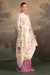 Buy_Modarta_White Floral Resham Embroidered Shawl _at_Aza_Fashions