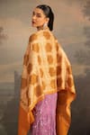 Shop_Modarta_Yellow Dori Embroidered Mustard Shawl_at_Aza_Fashions