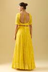 Shop Samyukta Singhania Yellow Georgette Mirrors, Embroidery, Sequins Lehenga Set at Aza Fashions Shop_Samyukta Singhania_Yellow Georgette Mirrors, Embroidery, Sequins Lehenga Set_at_Aza_Fashions