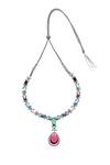 Minaki_Multi Color Crystals Multicolor Cubic Zirconia Pendant Set_Online_at_Aza_Fashions