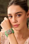 Buy_Paisley Pop_Green Polki Victorian Bracelet _at_Aza_Fashions