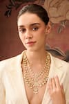 Buy_Paisley Pop_Gold Plated Kundan And Pearl Embellished Long Necklace _at_Aza_Fashions