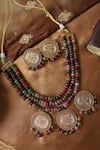 Buy_Paisley Pop_Multi Color Tourmaline Stones Necklace Set _Online_at_Aza_Fashions