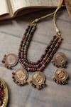 Shop_Paisley Pop_Multi Color Tourmaline Stones Necklace Set _at_Aza_Fashions
