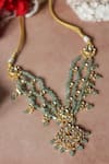 Buy_Paisley Pop_Green Bahar Kundan Choker Necklace _Online_at_Aza_Fashions