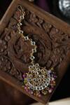 Shop_Paisley Pop_Multi Color Kundan Embellished Maangtikka _Online_at_Aza_Fashions