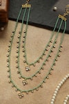 Buy_Paisley Pop_Blue Stones Mint Kundan Layered Necklace _Online_at_Aza_Fashions
