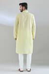 Shop_Arihant Rai Sinha_Yellow Polyester Embroidery Pintucked Kurta Set _at_Aza_Fashions