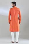 Shop_Arihant Rai Sinha_Orange Polyester, Polyamide Mirrors Embroidered Kurta Set _at_Aza_Fashions