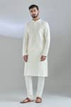 Buy Arihant Rai Sinha Cream Polyester, Cotton Embroidery Floral Kurta Set at Aza Fashions Buy_Arihant Rai Sinha_Cream Polyester, Cotton Embroidery Floral Kurta Set _at_Aza_Fashions