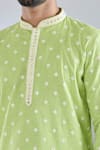 Buy_Arihant Rai Sinha_Green Cotton, Polyester Sequins Geometric Embroidered Kurta Set _Online_at_Aza_Fashions
