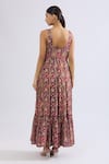 Shop_Naintara Bajaj_Purple Rayon Sweetheart Neck Floral Vine Print Maxi Dress _at_Aza_Fashions