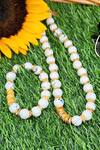 Mnsh_Gold Plated Howlite Bead Toned Necklace _Online_at_Aza_Fashions