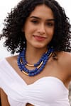 Buy_Mnsh_Blue Bead Layered Necklace _Online_at_Aza_Fashions