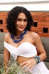 Buy_Mnsh_Blue Bead Layered Necklace _at_Aza_Fashions
