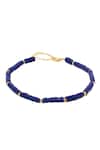 Mnsh_Blue Bead Embellished Chain Necklace _Online_at_Aza_Fashions