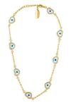 Shop_Mnsh_Gold Plated Pearls Evil Eye Heart Necklace_at_Aza_Fashions