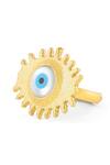Buy_Mnsh_Gold Plated Pearls Evil Eye Shaped Ring_Online_at_Aza_Fashions