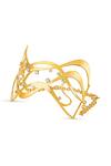 Shop_Mnsh_Gold Plated Diamonds, Crystals Cutwork Arm Band Cuff Bracelet_at_Aza_Fashions