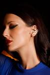 Shop_Mnsh_Gold Plated Crystals, Diamonds Cubic Zirconia Ear Climbers_at_Aza_Fashions