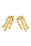 Buy_Mnsh_Gold Plated Lotus Dangler Earrings _Online_at_Aza_Fashions