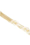 Buy_Mnsh_Gold Bloom Petal Hair Harness _Online_at_Aza_Fashions