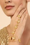 Buy_Mnsh_Gold Plated Bloom And Heart Design Hand Harness Bracelet _at_Aza_Fashions