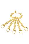Shop_Mnsh_Gold Plated Lotus Design Full Hand Harness Bracelet_Online_at_Aza_Fashions