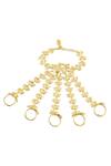 Shop_Mnsh_Gold Plated Lotus Design Full Hand Harness Bracelet_at_Aza_Fashions