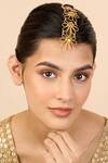 Buy_Mnsh_Gold Plated Petal Vine Maangtikka _at_Aza_Fashions